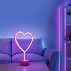 PAUL NEUHAUS LEUCHTEN DIREKT aj s JUST LIGHT LED stolná lampa ružové srdce na batérie s vypínačom, dekoratívne svietidlo LD 85028-87