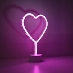 PAUL NEUHAUS LEUCHTEN DIREKT aj s JUST LIGHT LED stolná lampa ružové srdce na batérie s vypínačom, dekoratívne svietidlo LD 85028-87