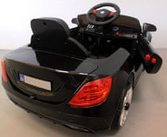 Elektrické autíčko M4 čierne pre deti, vstup MP3,USB, diaľkový ovládač 2.4 GHz