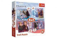 Trefl Puzzle 4v1 Ľadové kráľovstvo II / Frozen II v krabici 28x28x6cm Cena za 1ks