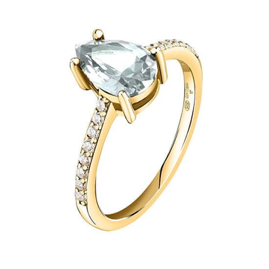 Morellato Elegantný pozlátený prsteň so zirkónmi Tesori SAIW2100