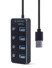 Gembird USB HUB 4-portový USB 3.1 Gen1, s vypínači