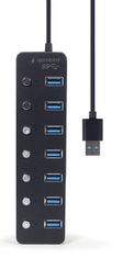 Gembird USB HUB 7-portový USB 3.1 Gen1, s vypínači