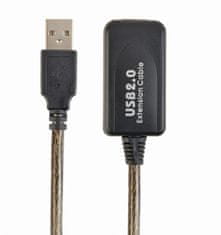 Gembird CABLEXPERT prodlužovací kábel USB 2.0, aktivní, 10m, čierna