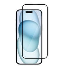 Nuvo ochranné sklo na displej pre Apple iPhone 15 Plus čierny rám