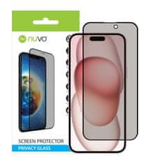Nuvo Privacy ochranné sklo na displej pre Apple iPhone 15 Plus