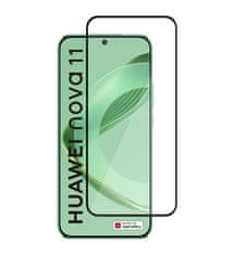 Nuvo ochranné sklo na displej pre Huawei Nova 11 4G čierny rám