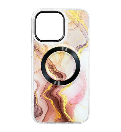 Nuvo ART gumený obal s MagSafe na Apple iPhone 15 Pro ružový