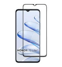 Nuvo ochranné sklo na displej pre Honor 70 Lite 5G čierny rám