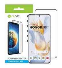 Nuvo ochranné sklo na displej pre Honor 90 5G čierny rám