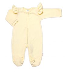 Baby Nellys Praktická 5-dílná žebrovaná soupravička do porodnice Baby Nellys GIRL, žlutá, vel. 62 - 62 (2-3m)