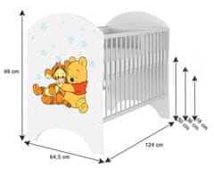 Babyboo Dětská postýlka Disney Medvídek PÚ a Tygřík 120x60cm