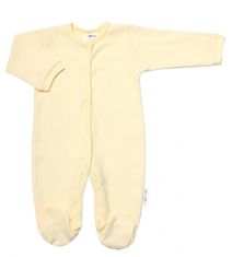 Baby Nellys Praktická 5-dílná žebrovaná soupravička do porodnice Baby Nellys BOY, žlutá, vel. 62 - 62 (2-3m)