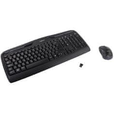 Logitech Sada klávesnice s myšou Wireless Combo MK330, RU layout - černá