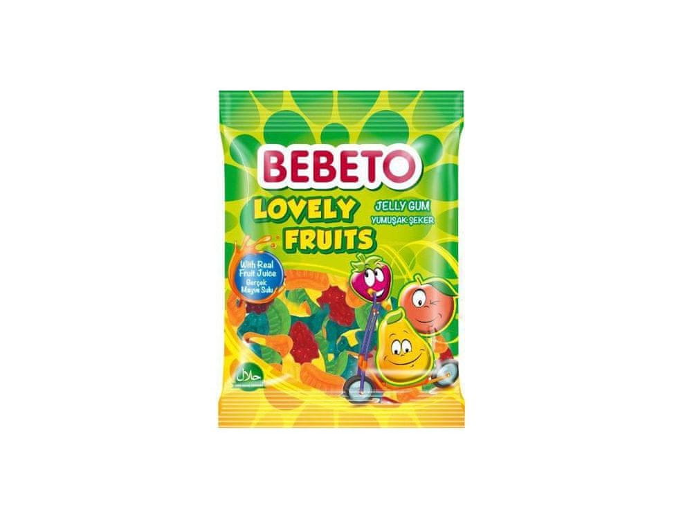 Bebeto  Lovely Fruits ovocné želé bonbóny 80g
