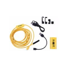 Mobilly Endoskop F130 WiFi s osvetlením, rozlíšenie 1200p, 3,5 m pevný kábel, žltý