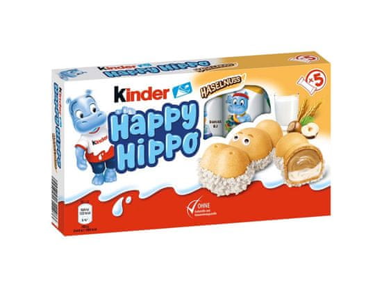 KINDER Ferrero Happy Hippo liesko orieškové 5ks, 103,5g