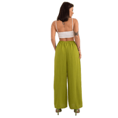 ITALY MODA Dámske nohavice s vysokým pásom PALAZZO olivovo zelená MI-SP-59102.32_407087 Univerzálne