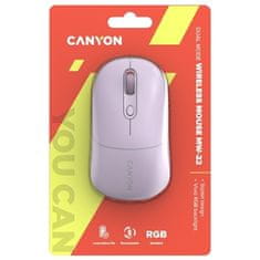 Canyon Počítačová myš MW-22 optická/ 4 tlačítka/ 1600DPI - růžová