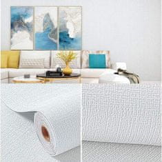 HOME & MARKER® Samolepiaca vinylová umývateľná tapeta na stenu – biela farba, (35 x 500 cm) | WALLPOSH