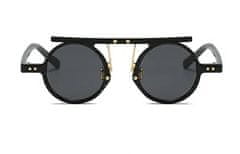 VeyRey Pánske slnečné okuliare Punnyostion Steampunk Čierna sklíčka čierna Universal