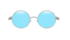 VeyRey Slnečné okuliare Emphunnyial Steampunk Svetlo modrá sklíčka strieborná Universal