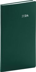 Diár 2024: Balacron - zelený, vreckový, 9 × 15,5 cm