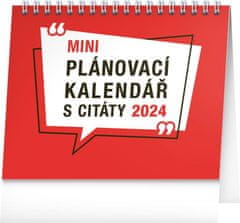 Kalendár 2024 stolný: Plánovacie s citátmi, 16,5 × 13 cm