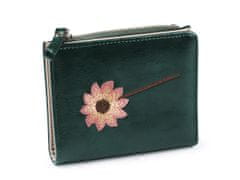 Dámska / dievčenská peňaženka s výšivkou 10x12 cm - zelená jedľa