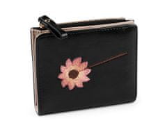 Dámska / dievčenská peňaženka s výšivkou 10x12 cm - čierna