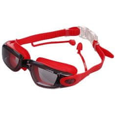 Silba plavecké okuliare so štuplemi do uší červená balenie 1 ks