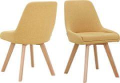 Danish Style Jedálenská stolička Rudi, textil, žltá