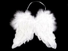 Dekorácia anjelské krídla 21x25 cm - biela