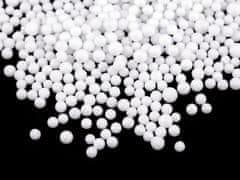 Dekoračný sneh / mini guličky - polystyrén 10 g - Ø 8 mm biela