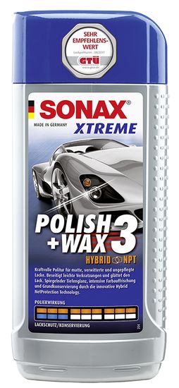 SONAX XTR Leštenka s voskom WAX 3 250 ml