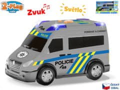 Mikro Trading 2-Play Traffic Auto polícia CZ design 13,5 cm voľný chod so svetlom a zvukom
