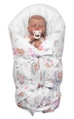 Baby Nellys Náhradní povlak na péřovou zavinovačku MAXI LALLY Baby Nellys,Dreams Koala 85x85cm, růžový