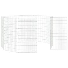 Vidaxl 10-panelová klietka pre králiky 54x100 cm pozinkované železo