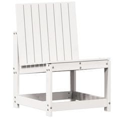 Vidaxl Záhradná stolička biela 50,5x55x77 cm borovicový masív