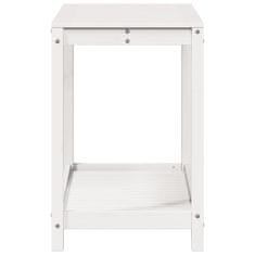 Vidaxl Stôl na presádzanie s policou biely 108x50x75 cm borovica