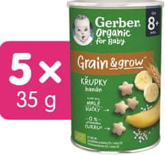 Gerber Organic chrumky banánové 5x35 g