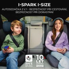Kinderkraft I-SPARK i-Size 100-150cm sivá