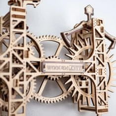 Wooden city 3D puzzle Steampunk nástenné hodiny 269 dielov