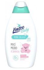 LINTEO BABY Detské umývacie mlieko a šampón Baby 425 ml