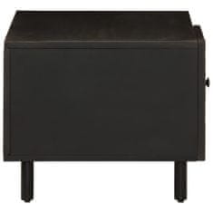 Petromila vidaXL Konferenčný stolík, čierny 80x50x40 cm, mangový masív
