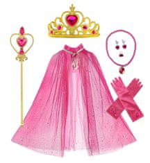 EXCELLENT Ružový plášť princeznej - Ružová súprava šperkov