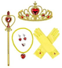 EXCELLENT Žltý princeznovský plášť - žltá súprava šperkov