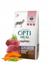 OptiMeal suché krmivo pre psov bez obilnín KACHNA A ZELENINA 1,5 kg