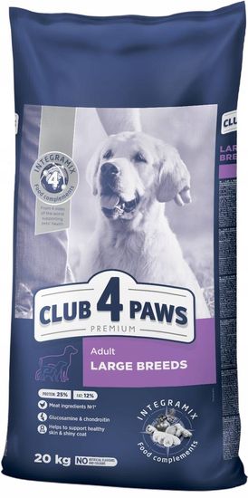 Club4Paws Premium suché krmivo pre psy veľkých plemien 20 kg