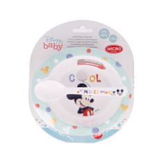 Stor Detský plastový riad 2ks, Mickey Mouse Baby, miska, lyžička, 13078